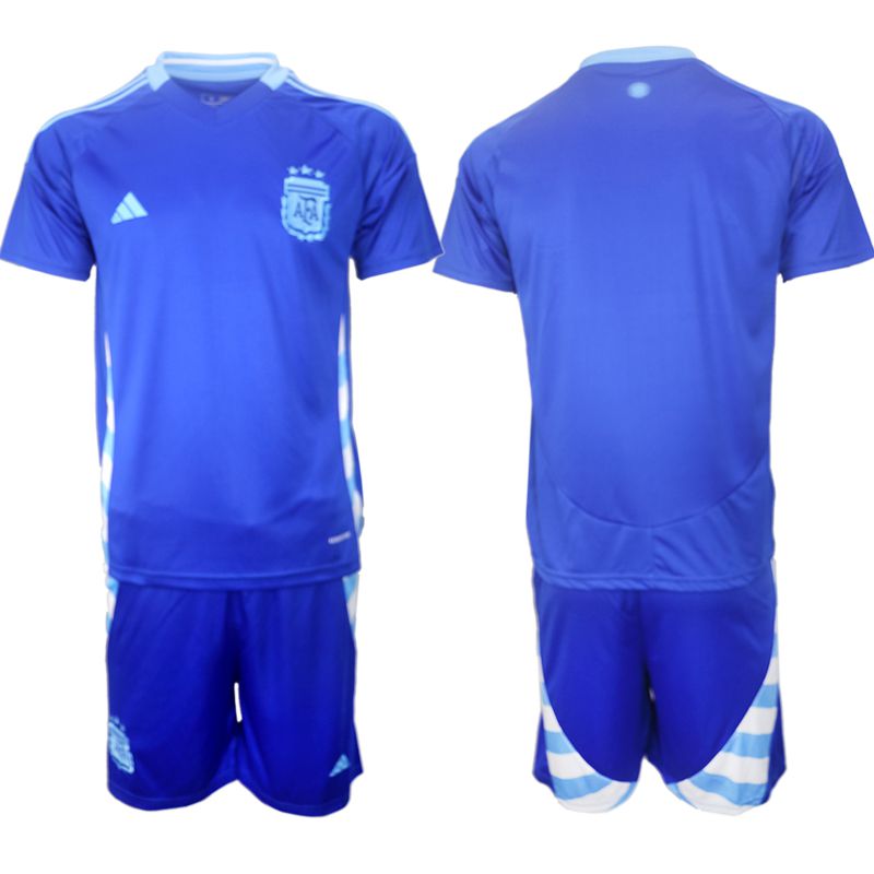 Men 2024-2025 Season Argentina away blue Blank Soccer Jersey->->Soccer Country Jersey